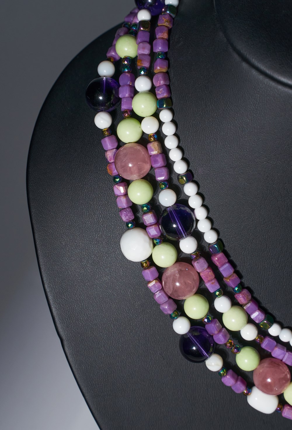 Бусы кварц, аметист - фото 132967