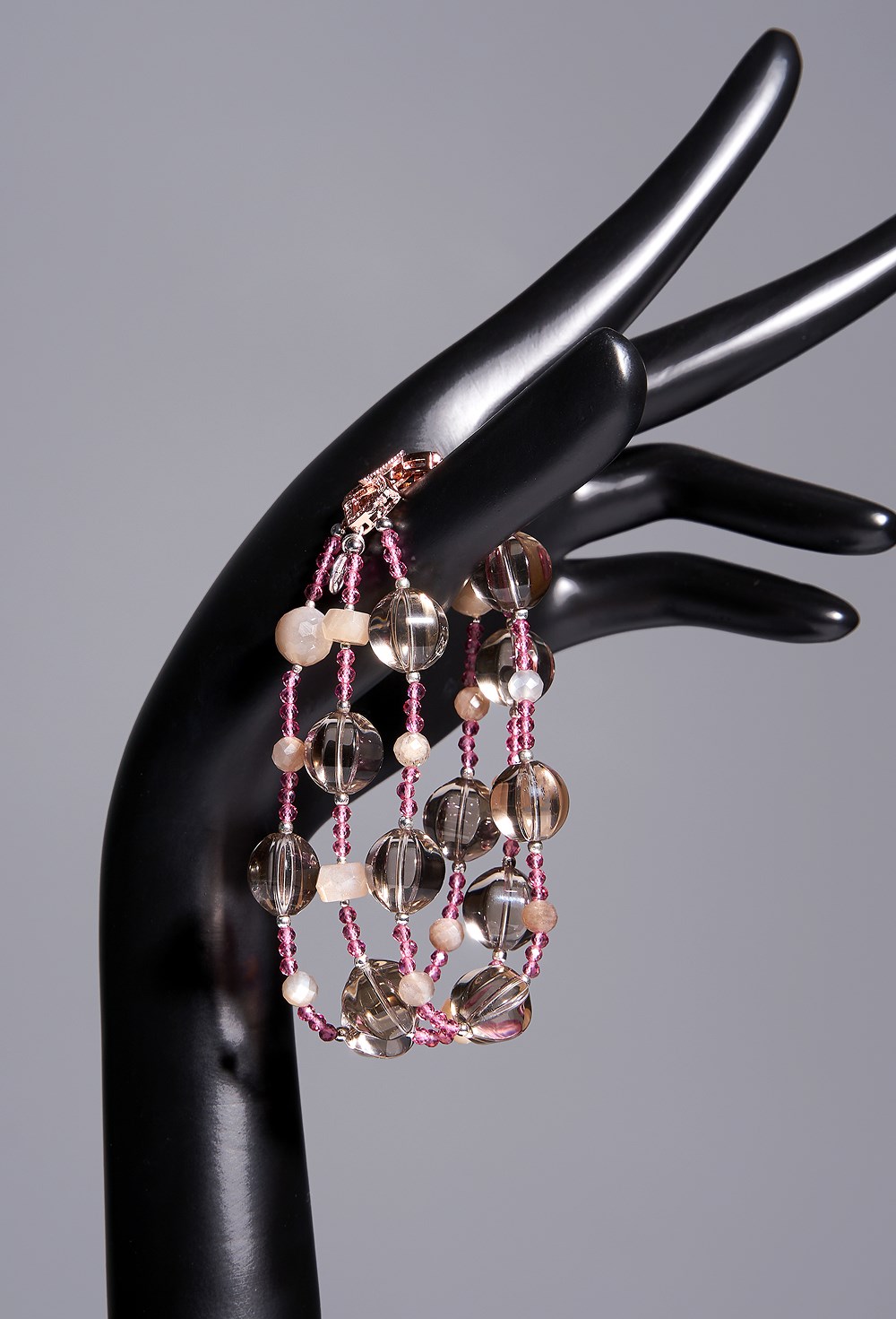 Браслет раухтопаз, шпинель - фото 133001