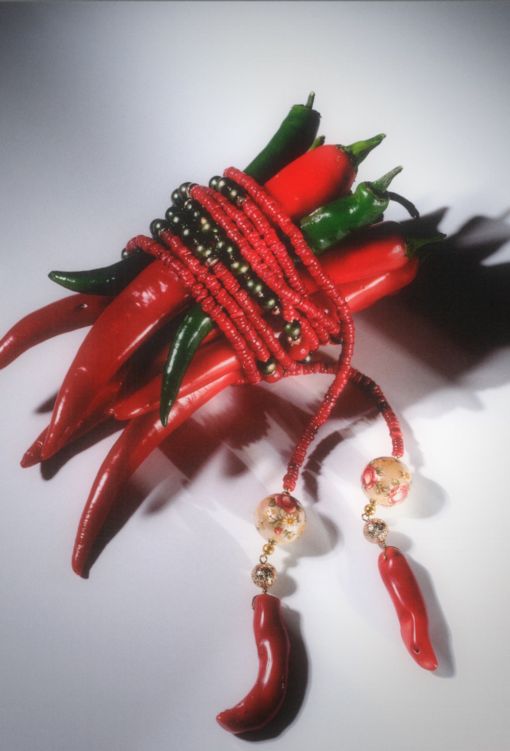 Аркан коралл, жемчуг - фото 133008