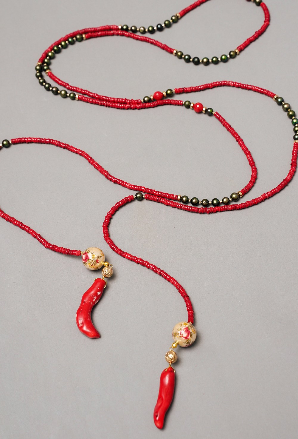 Аркан коралл, жемчуг - фото 133009