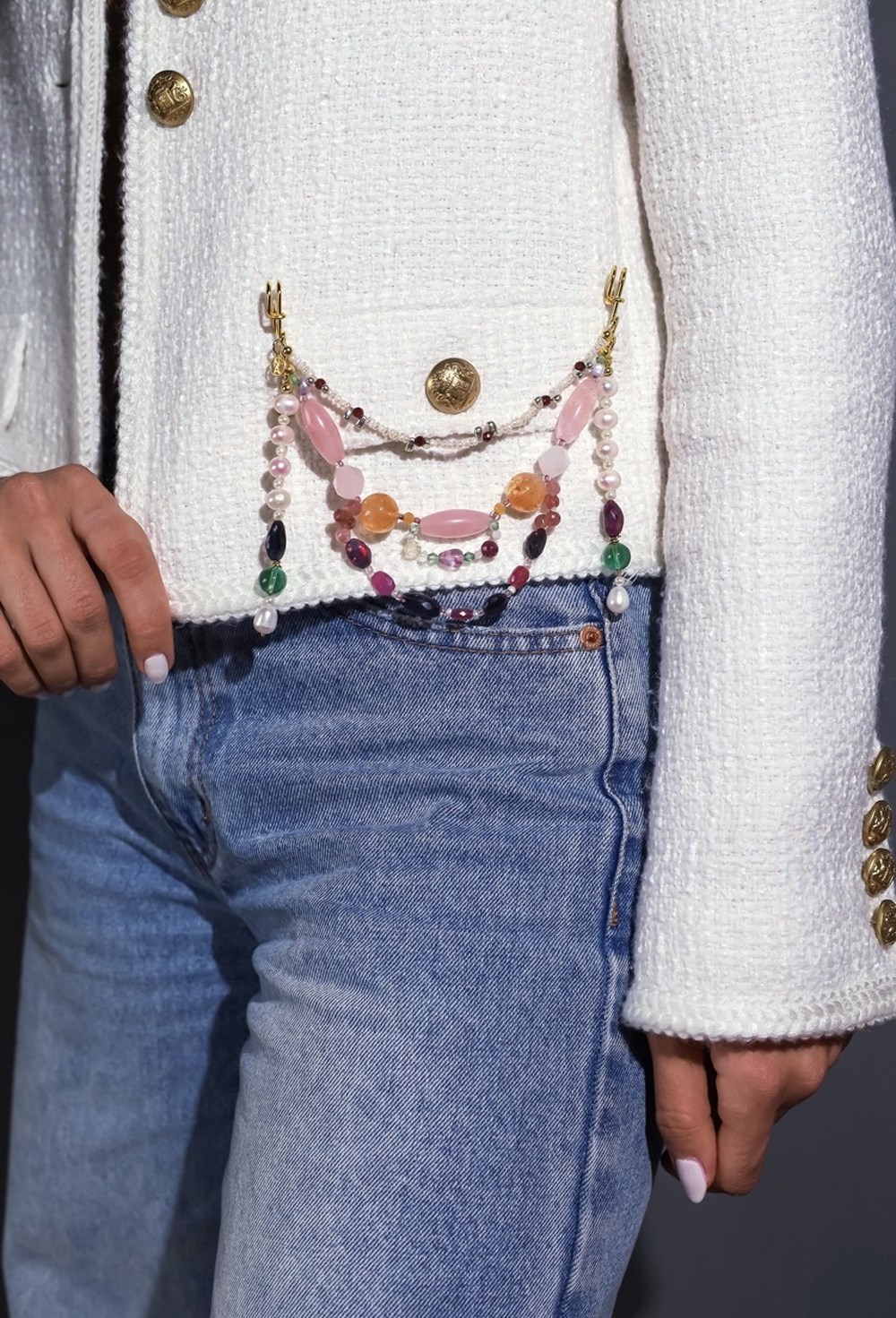 Ожеброшь жемчуг, розовый кварц - фото 133023