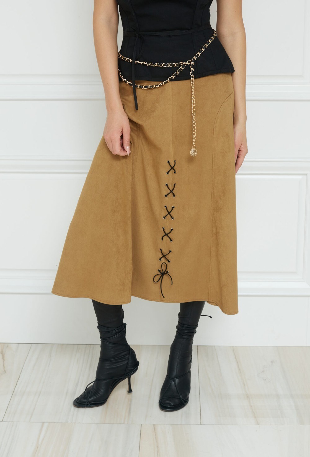 Юбка SUEDE SKIRT - фото 133092