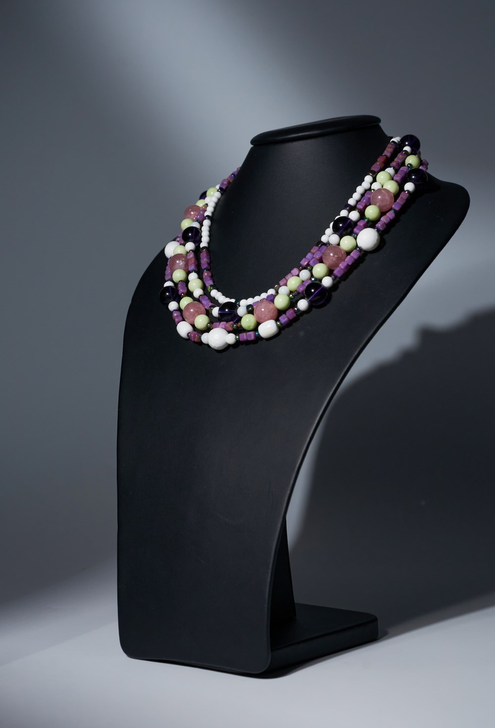 Бусы кварц, аметист - фото 133114