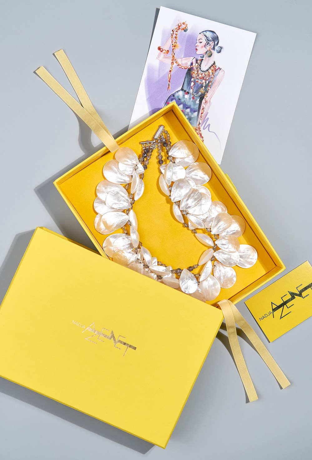 Бусы перламутр, лабрадорит - фото 133127