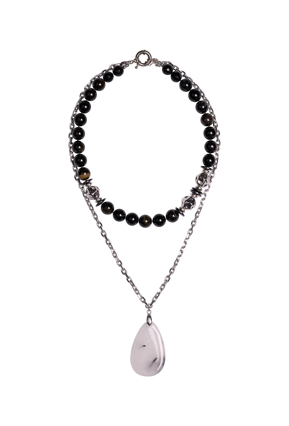 Бусы из турмалина с кулоном - фото 133131