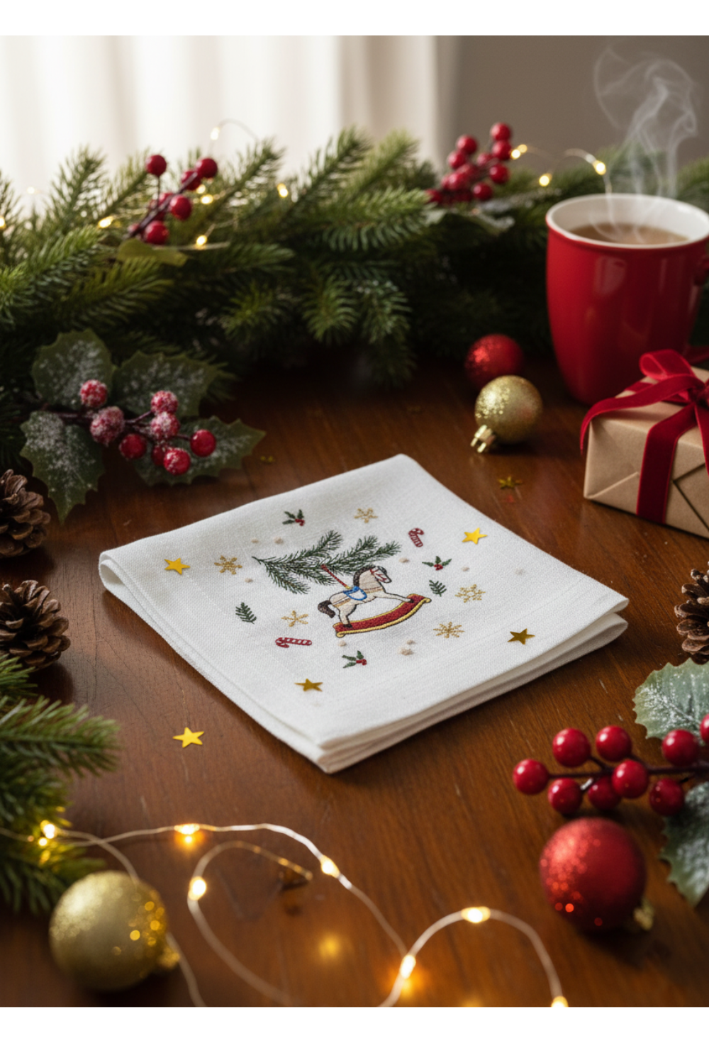 Салфетки c вышивкой "Лошадка" - фото 133247