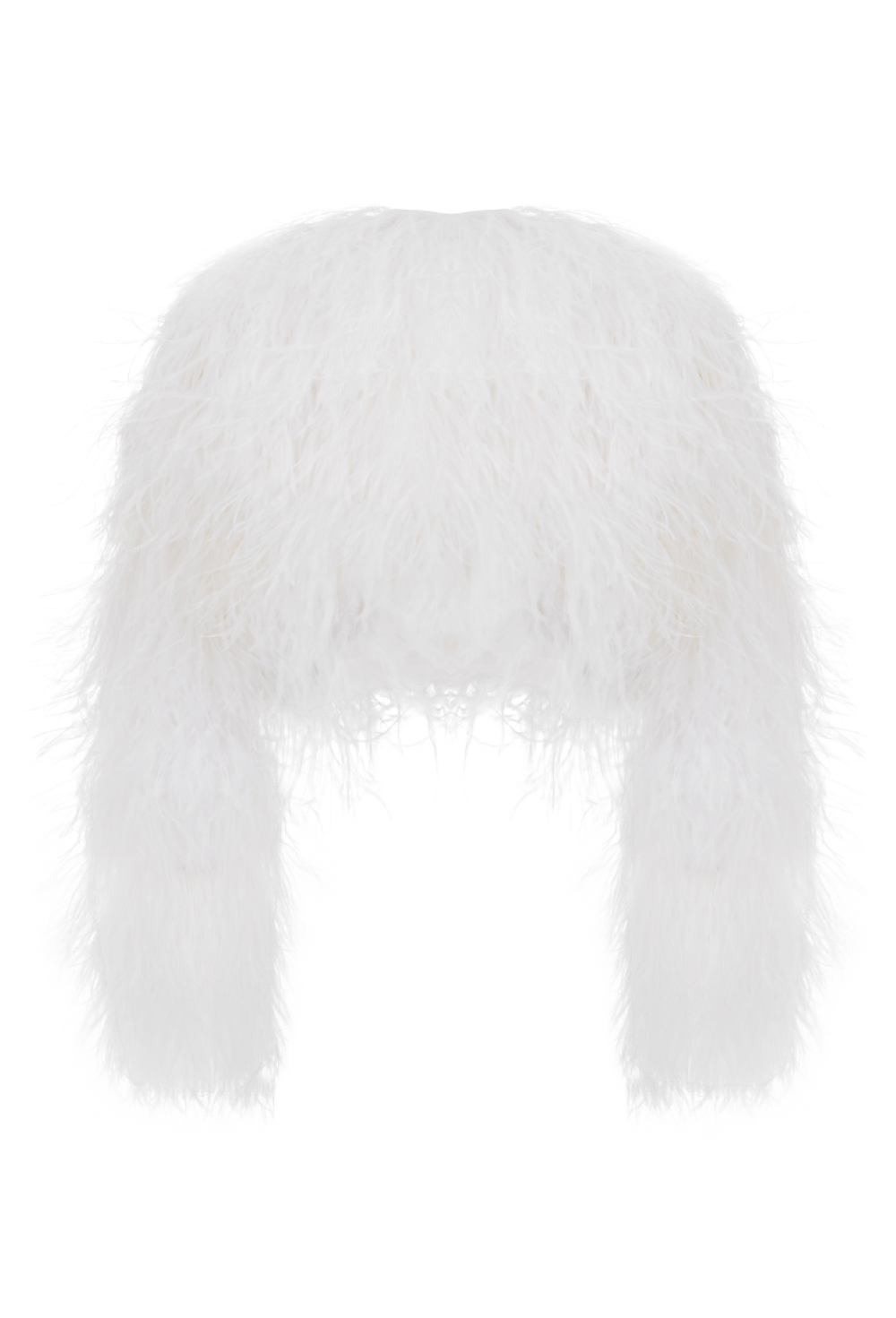 Жакет со страусиными перьями - фото 133777