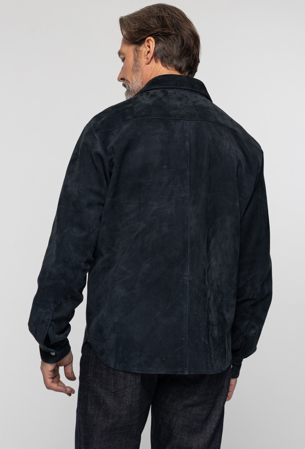 Рубашка из натуральной замши - фото 133865