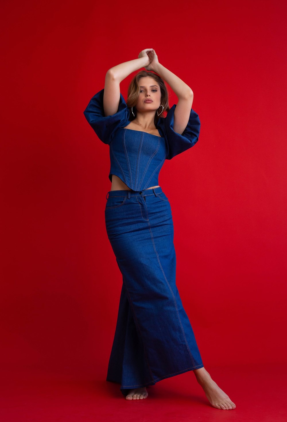 ARIEL корсет с пышными рукавами - фото 134077