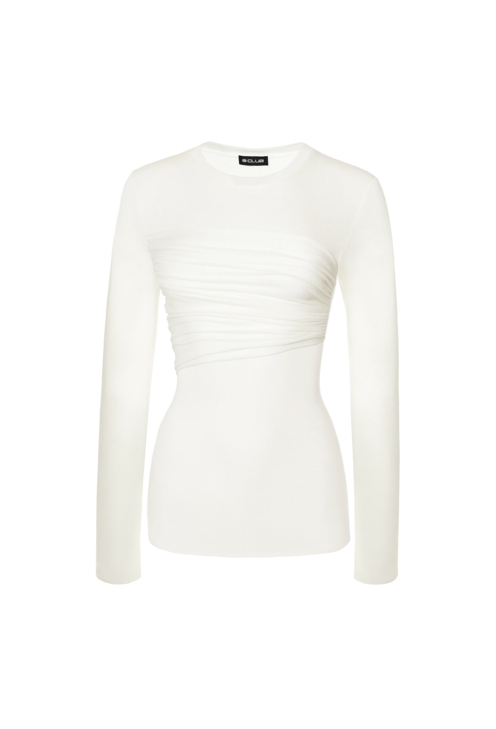 “Silhouette” Лонгслив с драпировкой на груди - фото 134516