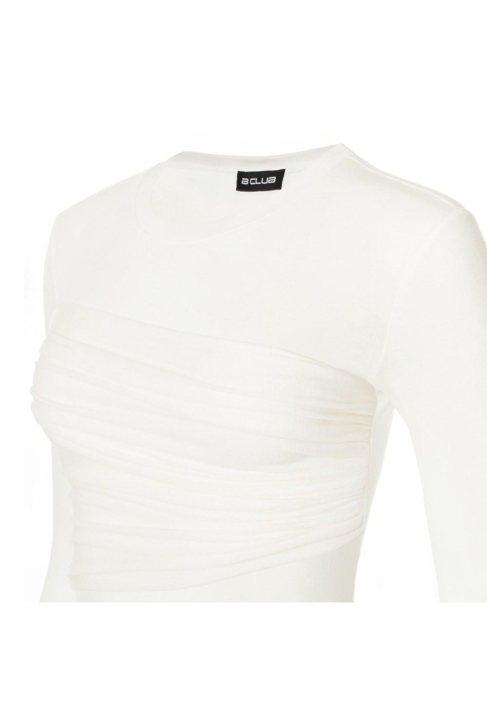 “Silhouette” Лонгслив с драпировкой на груди - фото 134517