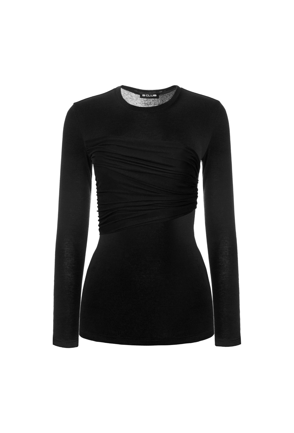 “Silhouette” Лонгслив с драпировкой на груди - фото 134519