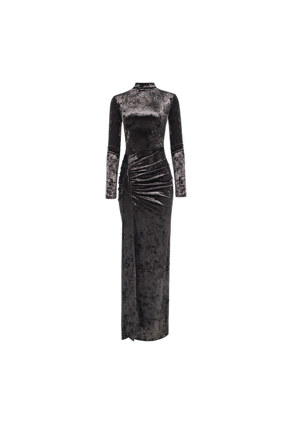 «SCULPTING velvet dress» Платье из эластичного бархата с разрезом. - фото 134588