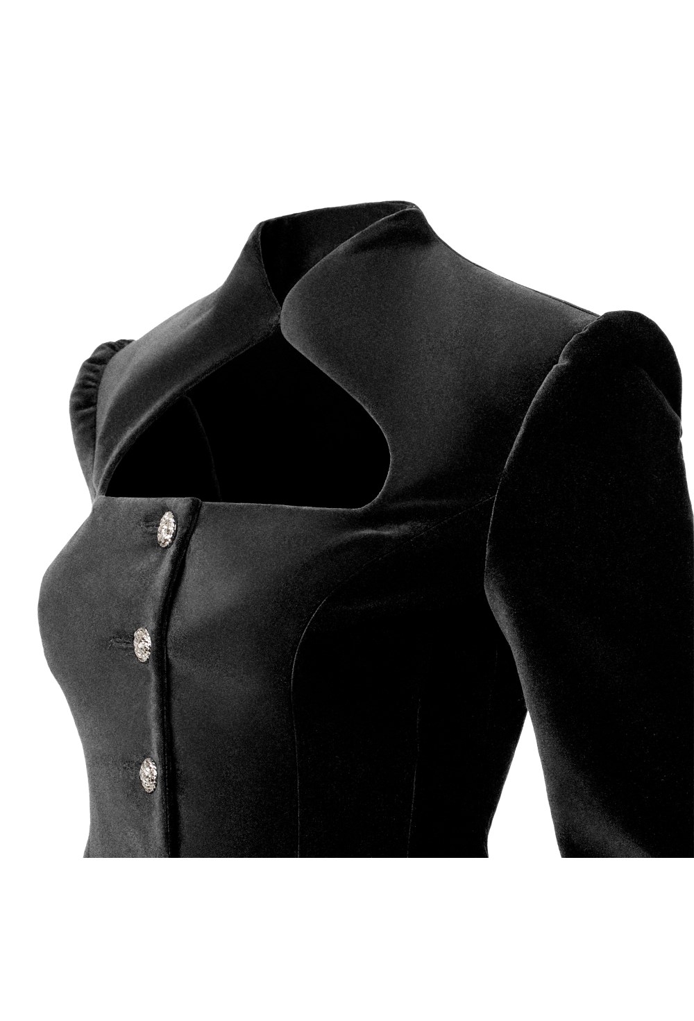 “Smoke velvet” Приталенный жакет из бархата - фото 134593