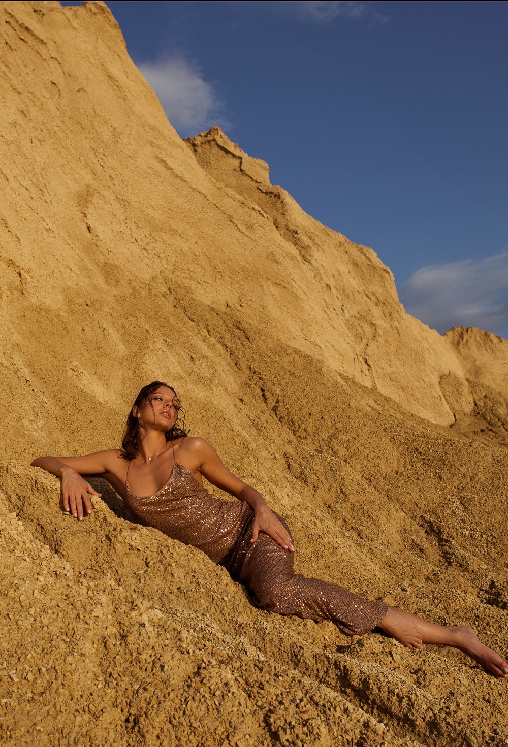 Платье-комбинация с пайетками PEARL - фото 134839