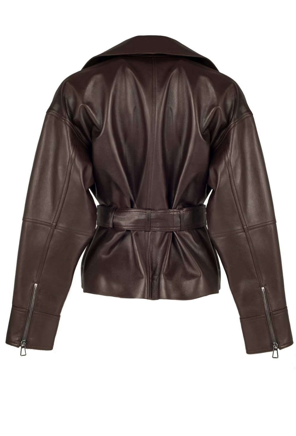 Куртка кожаная с мехом - фото 135011