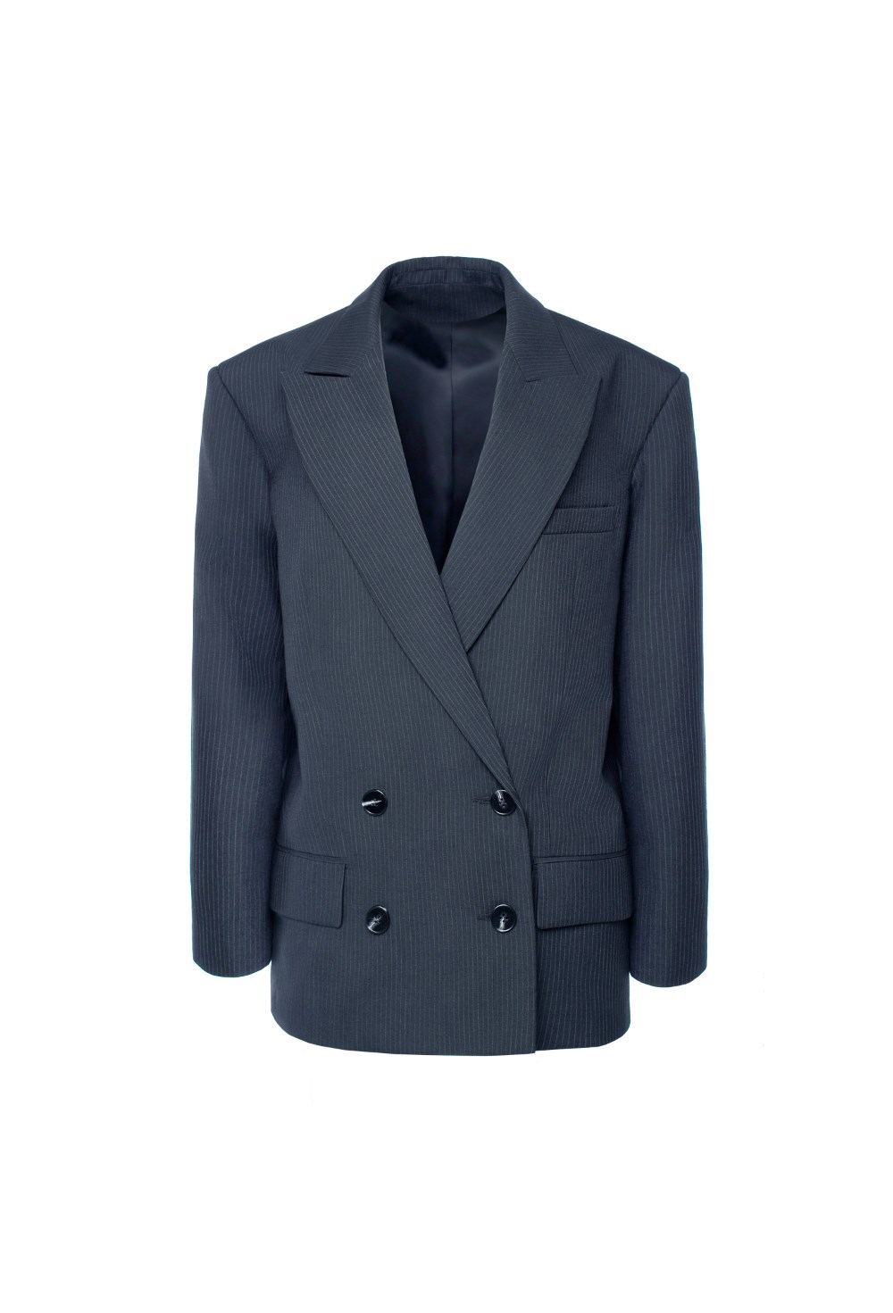 “Striped wool jacket” Двубортный жакет из шерсти. - фото 135068