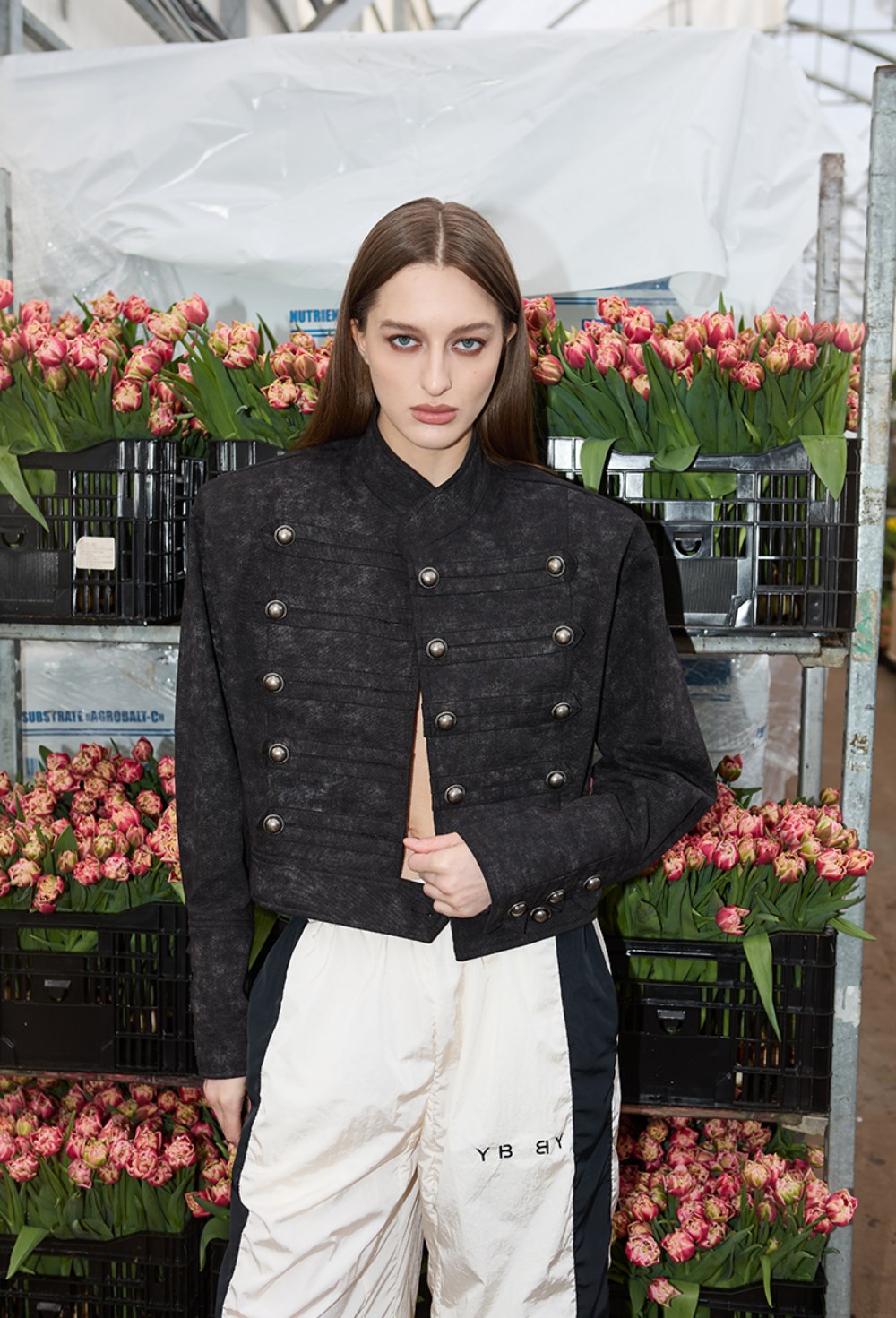 Жакет-доломан графитового цвета - фото 136661