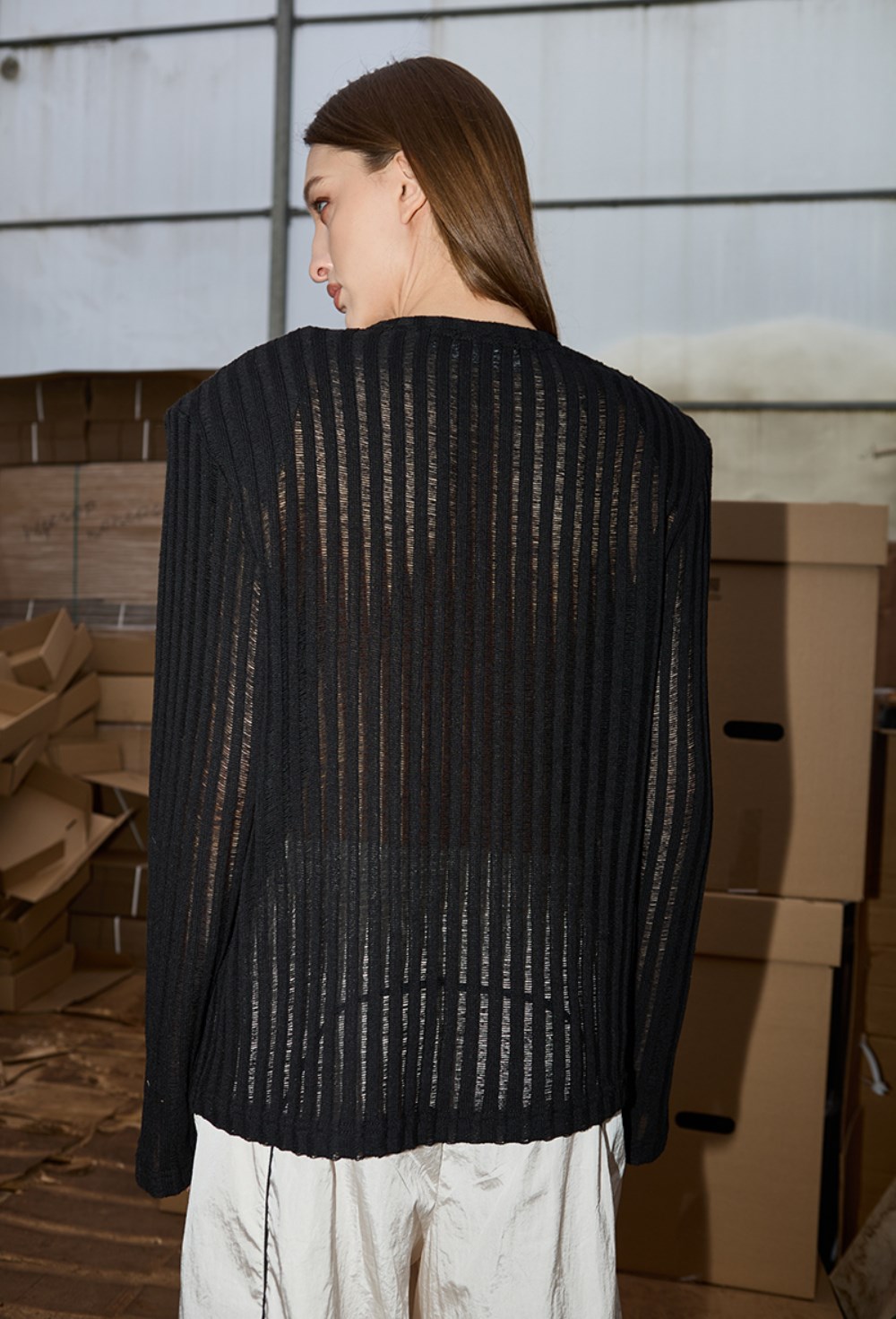 Лонгслив Дарк Меттер черного цвета - фото 136692