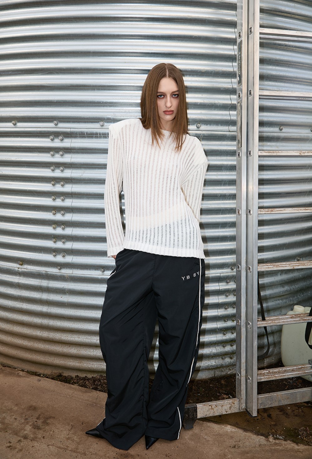 Лонгслив Лайт меттер молочного цвета - фото 136698