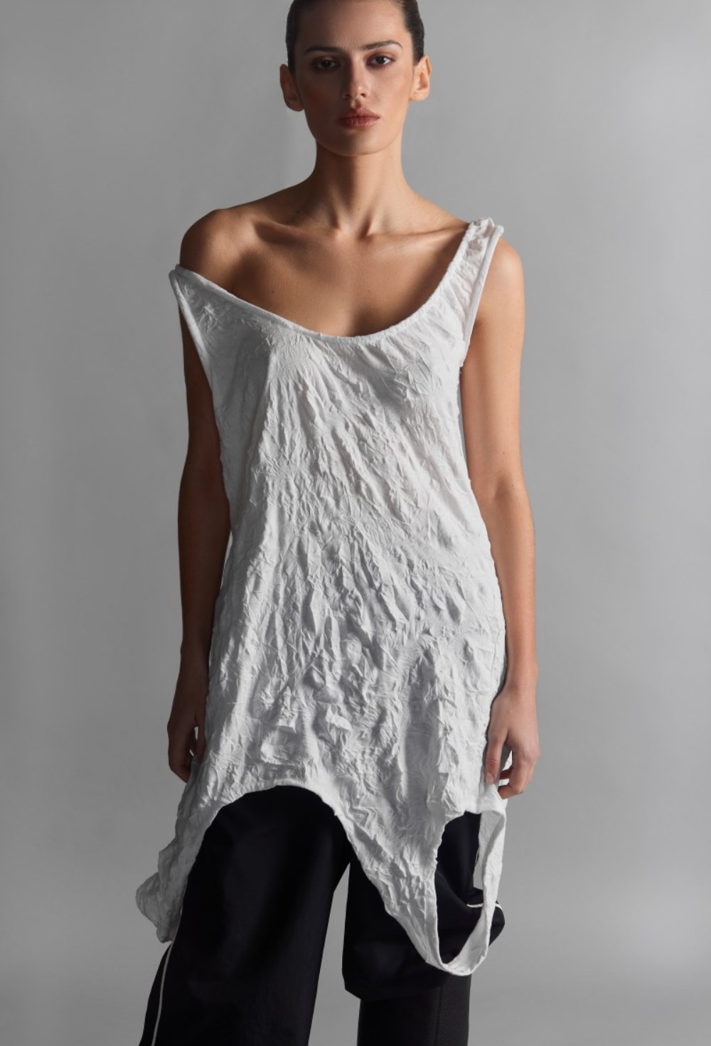 Майка-майка белого цвета - фото 136743