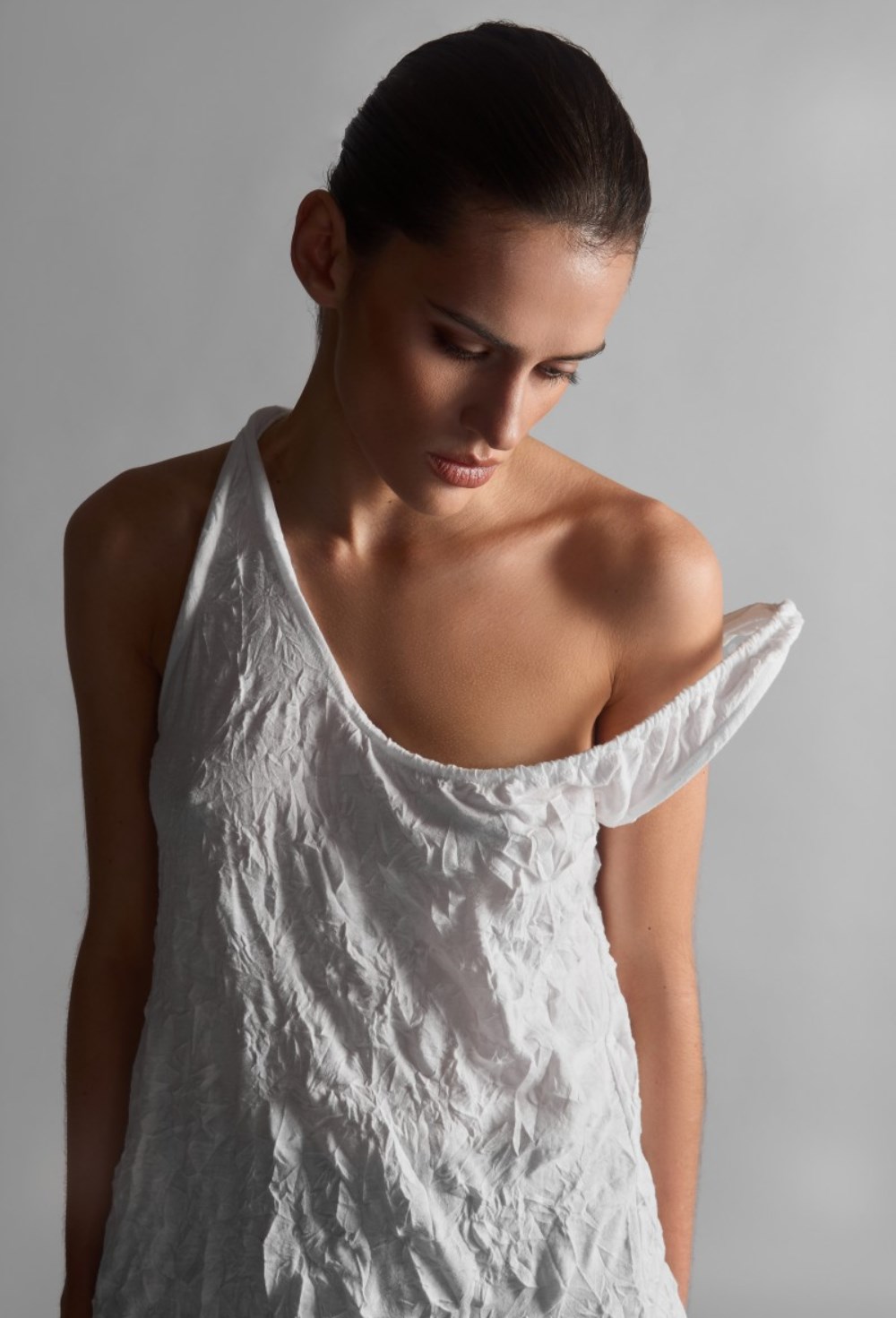 Майка-майка белого цвета - фото 136747