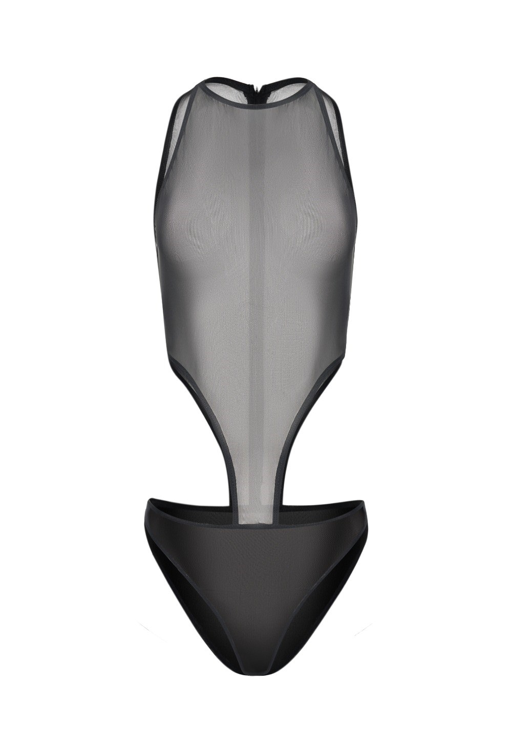 Боди из сетки с вырезом на животе - фото 136938