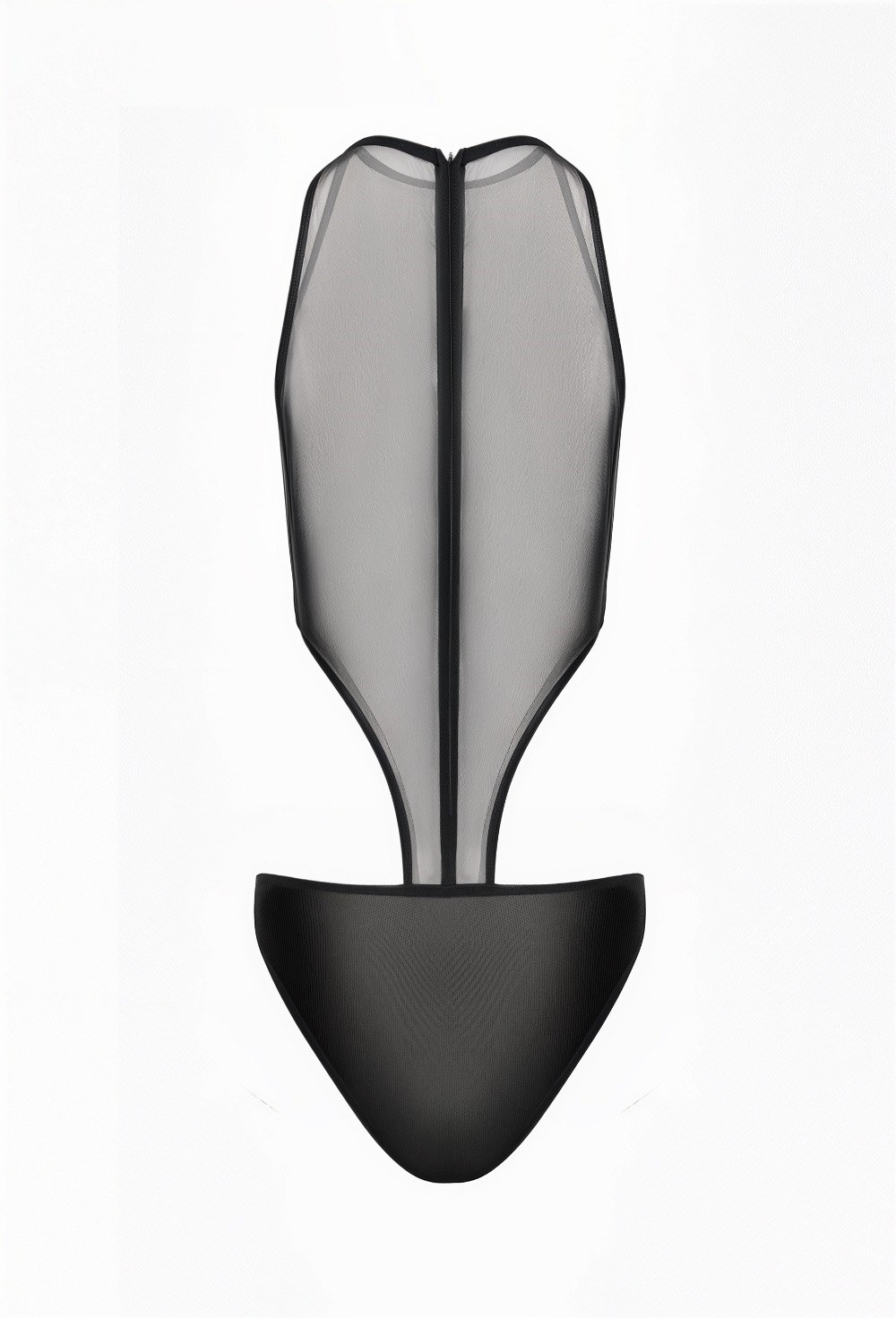 Боди из сетки с вырезом на животе - фото 136939