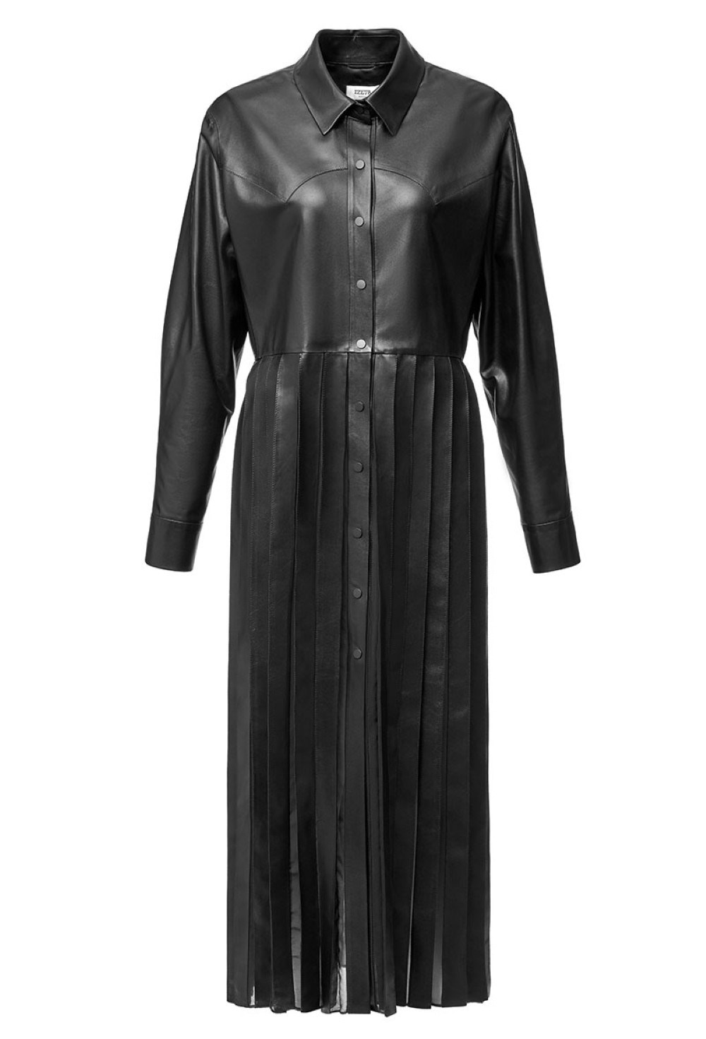 Платье-плиссе из кожи - фото 136950