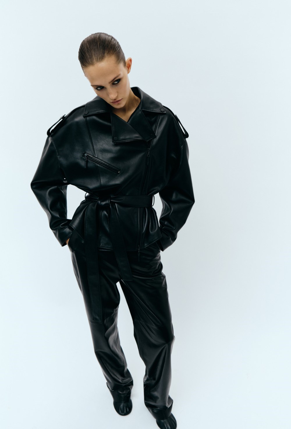 Куртка-косуха из кожи - фото 136967