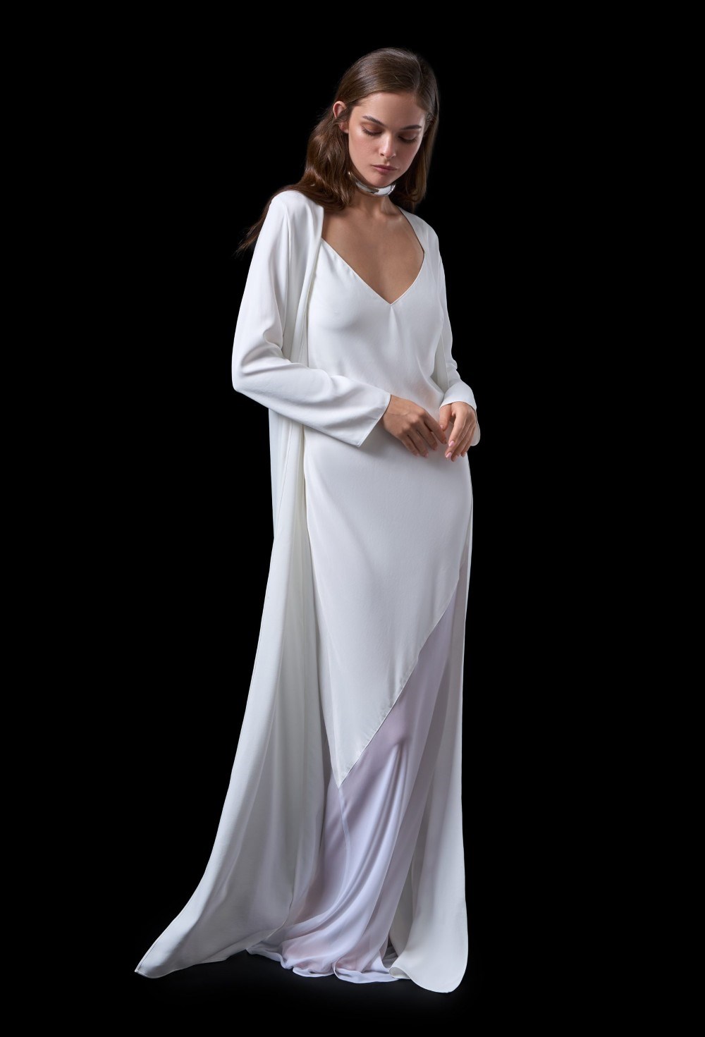 Белая накидка-кимоно - фото 137200