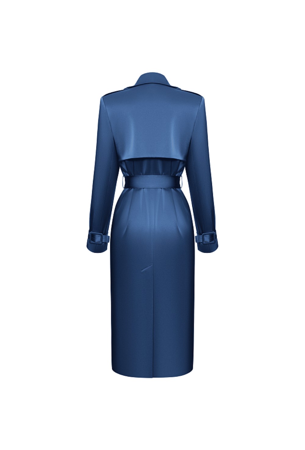 Плащ из бежевого атласа - фото 137301