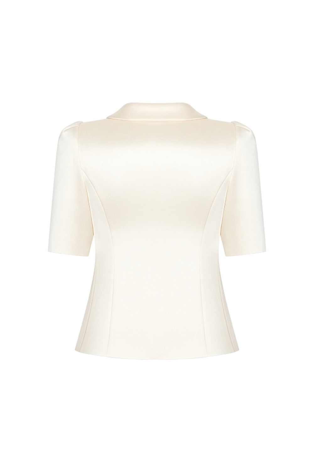 Жакет атласный молочный - фото 137309