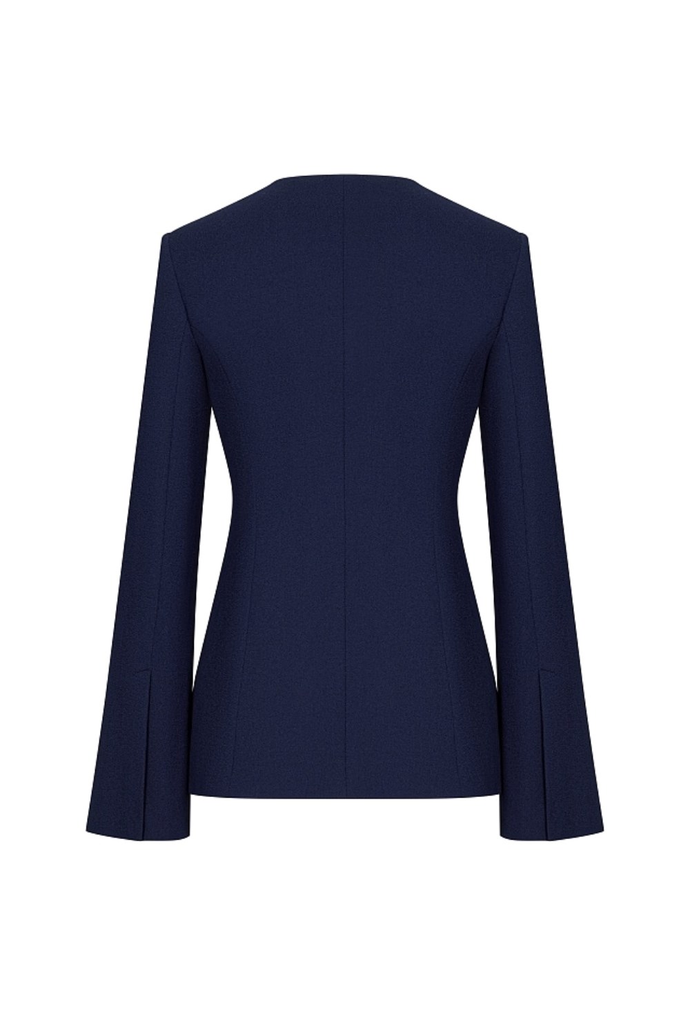 Жакет из креповой шерсти синий - фото 137321