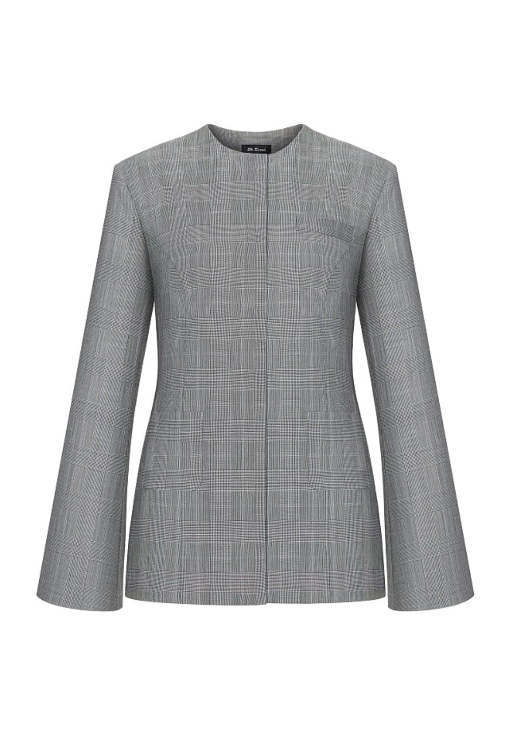 Жакет из шерсти в клетку - фото 137322