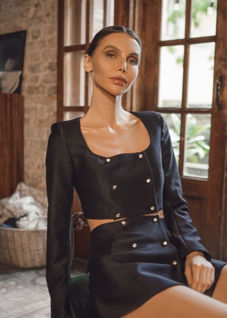 короткая юбка с запАхом - фото 14147