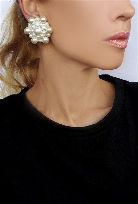 клипсы из жемчуга - фото 20048