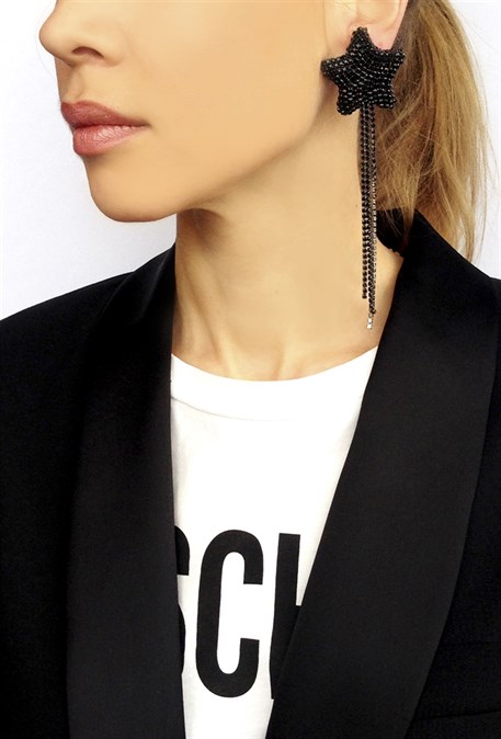 клипсы ассиметричные звезды - фото 20063