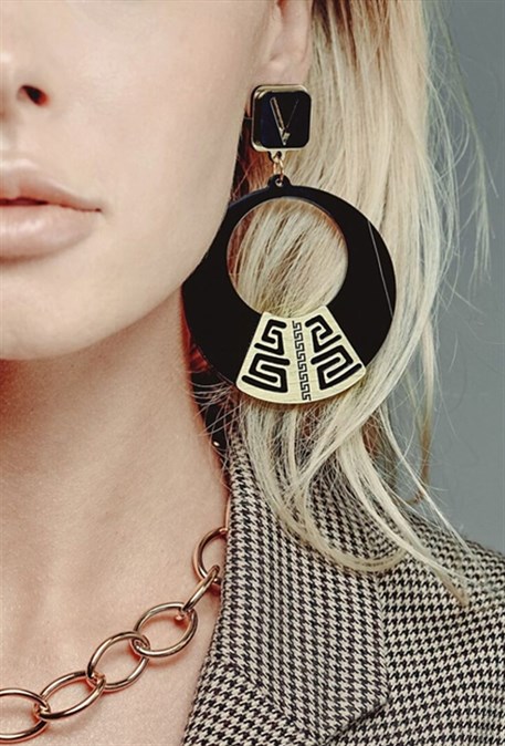 серьги с римским рисунком - фото 20078