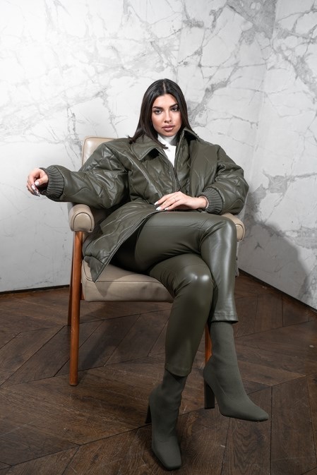 куртка хаки - фото 23221