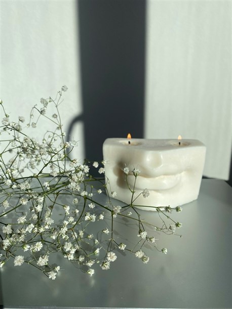 Свеча из соевого воска "Губы" - фото 24449