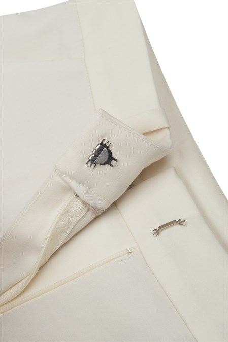 Брюки slim v milk - фото 28433