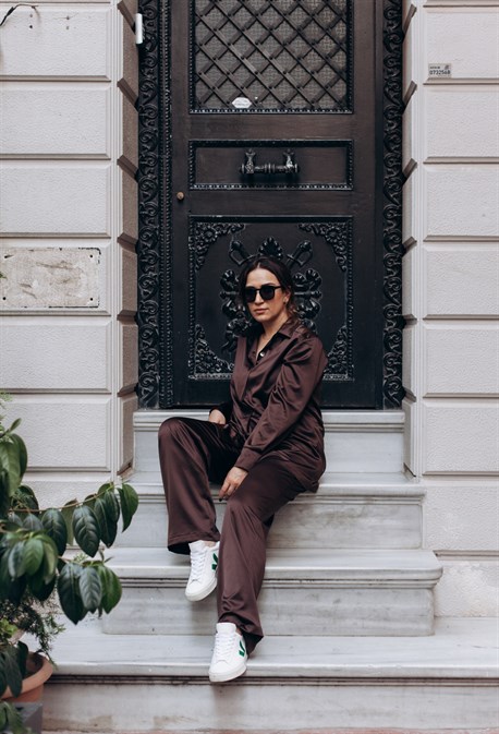 Шелковые брюки - фото 30130