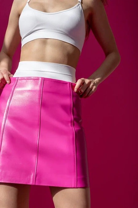 Кожаная юбка - фото 31644