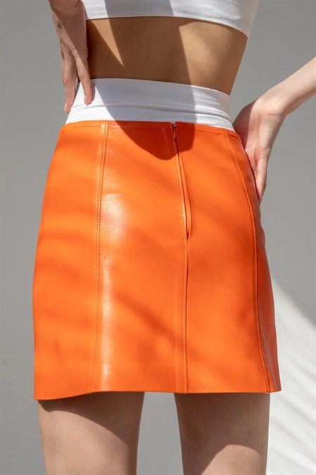 Кожаная юбка - фото 31655