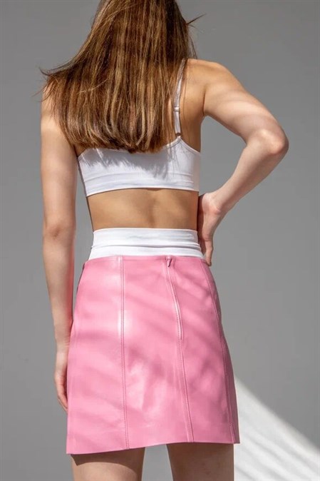 Кожаная юбка - фото 31659