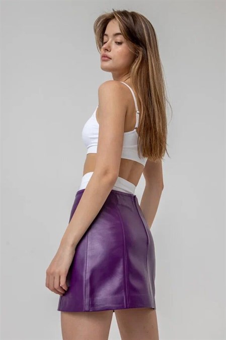 Кожаная юбка - фото 31664