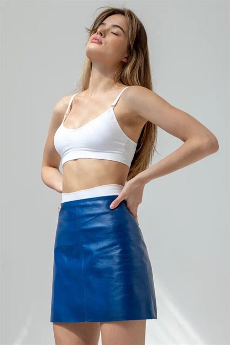 Кожаная юбка - фото 31670