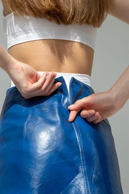 Кожаная юбка - фото 31673