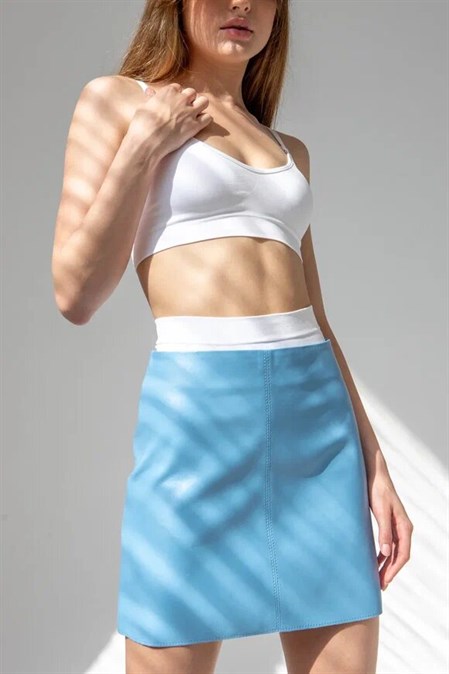 Кожаная юбка - фото 31676